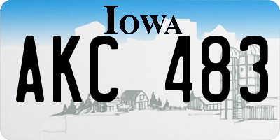 IA license plate AKC483