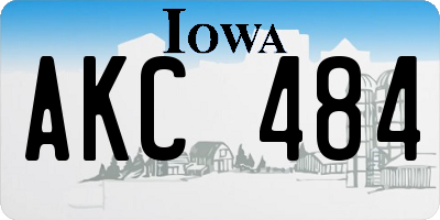 IA license plate AKC484