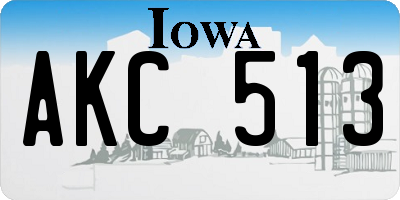 IA license plate AKC513