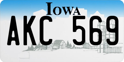 IA license plate AKC569
