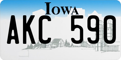 IA license plate AKC590