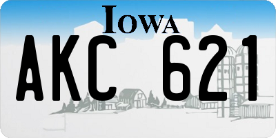 IA license plate AKC621
