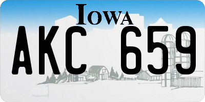 IA license plate AKC659