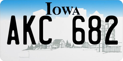 IA license plate AKC682