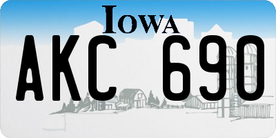 IA license plate AKC690