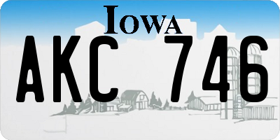 IA license plate AKC746