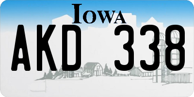 IA license plate AKD338