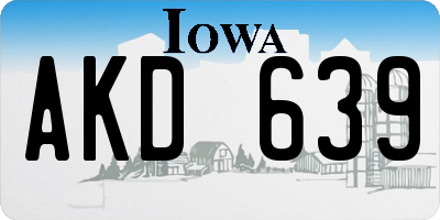 IA license plate AKD639