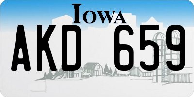 IA license plate AKD659