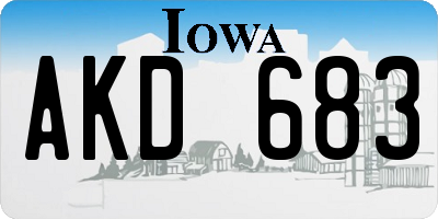 IA license plate AKD683