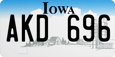 IA license plate AKD696