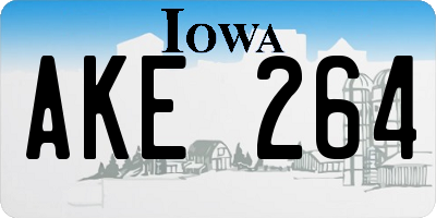 IA license plate AKE264