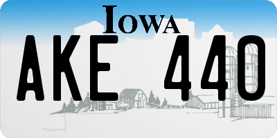 IA license plate AKE440