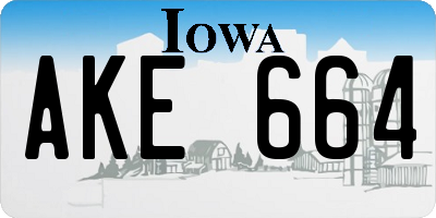 IA license plate AKE664