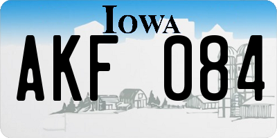 IA license plate AKF084