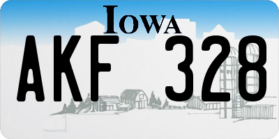 IA license plate AKF328
