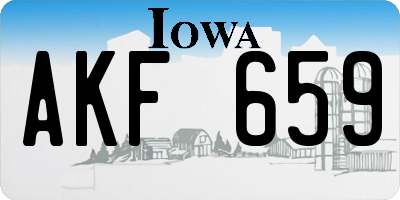 IA license plate AKF659