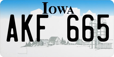 IA license plate AKF665