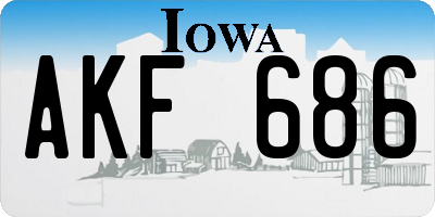 IA license plate AKF686