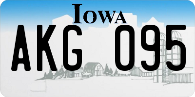 IA license plate AKG095