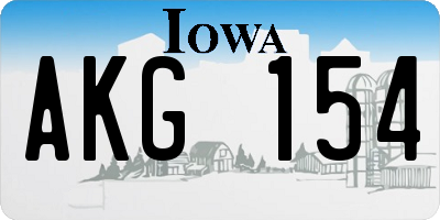 IA license plate AKG154