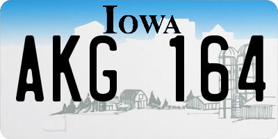 IA license plate AKG164
