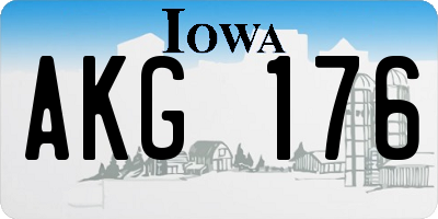 IA license plate AKG176