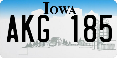 IA license plate AKG185