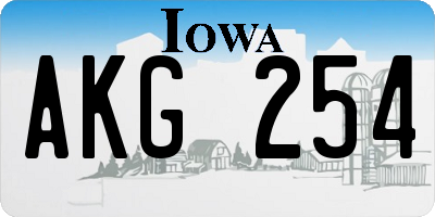 IA license plate AKG254