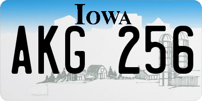 IA license plate AKG256