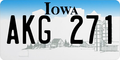 IA license plate AKG271