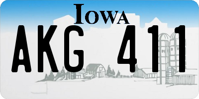IA license plate AKG411