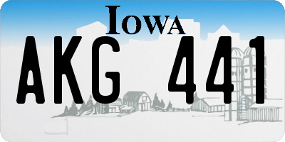 IA license plate AKG441
