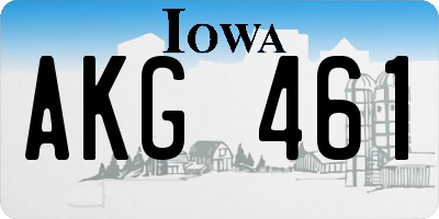 IA license plate AKG461