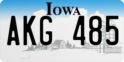 IA license plate AKG485