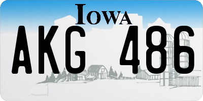 IA license plate AKG486