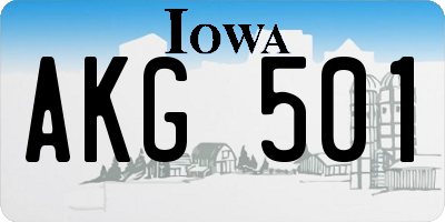 IA license plate AKG501