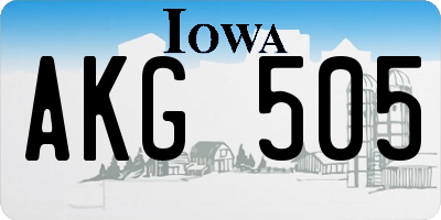IA license plate AKG505
