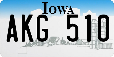 IA license plate AKG510