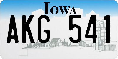 IA license plate AKG541