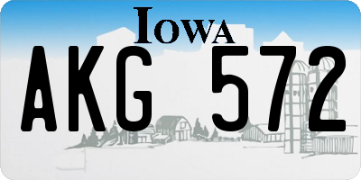 IA license plate AKG572