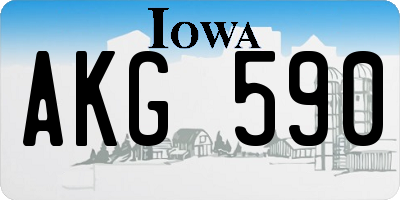 IA license plate AKG590