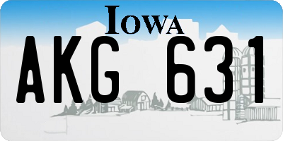 IA license plate AKG631