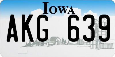 IA license plate AKG639