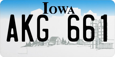 IA license plate AKG661