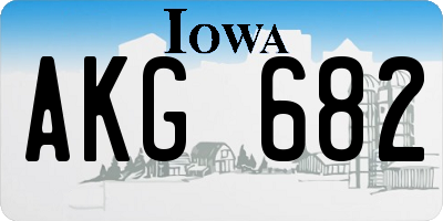 IA license plate AKG682