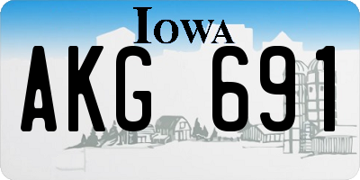 IA license plate AKG691