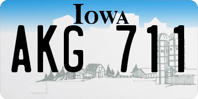 IA license plate AKG711