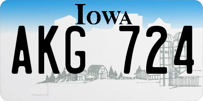 IA license plate AKG724