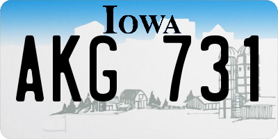 IA license plate AKG731